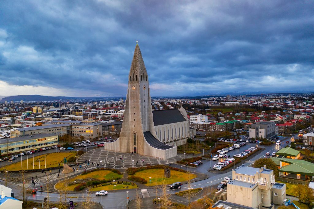Hallgrimskirkja-Church-Reykjavik-views-from-bird-eye