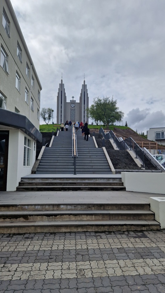 Akureyri-Iceland-Akureyrarkirkja-Church-in-downstairs-view